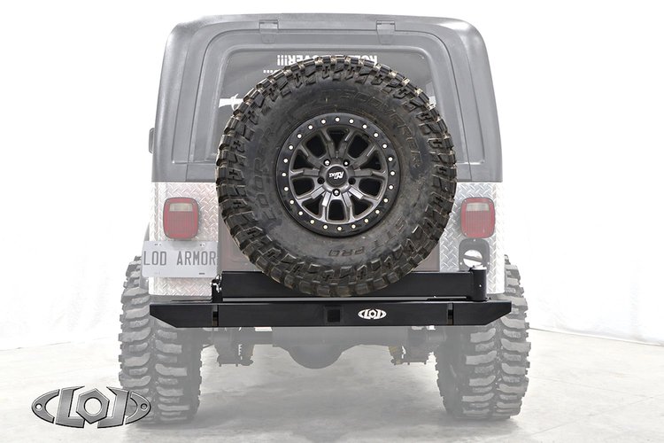 JBC7620 Destroyer Expedition-Series Rear Bumper w/ Tire Carrier 1976-1986 Jeep CJ-7 [Bare Steel]