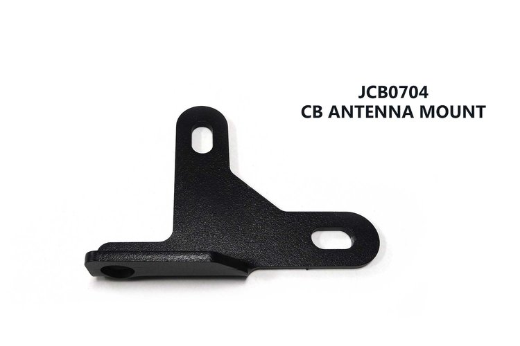 JCB0704 Destroyer CB Antenna Mount for Rear-Door Plate 2007-2017 Jeep JK Wrangler [Black Powder Coated]