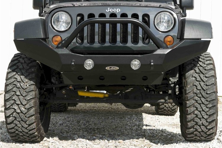 JFB0720 Destroyer Full-Width Front Bumper / NO GUARD 2007-2017 Jeep JK Wrangler [Bare Steel]