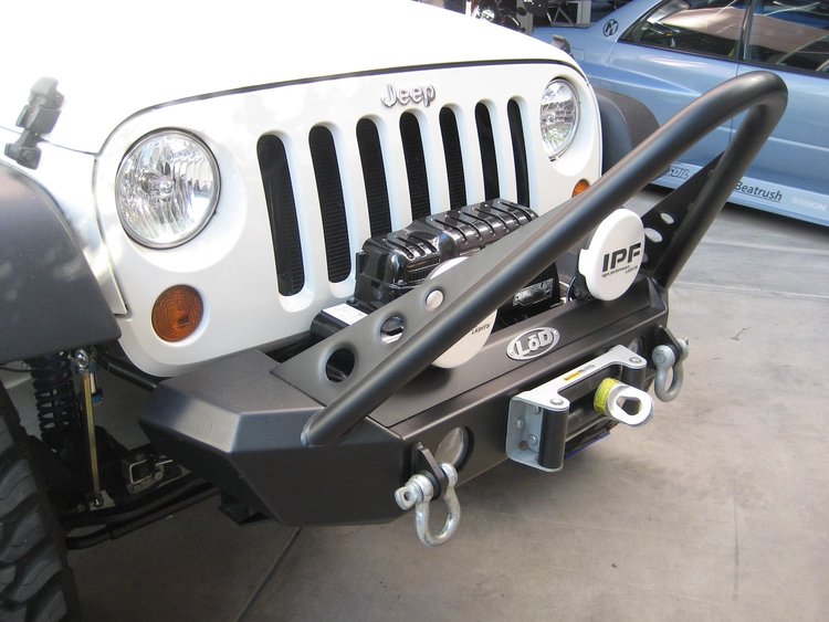 JFB0762 Signature-Series Shorty Front Bumper, w/Stinger Guard, 2007-2017 Jeep Wrangler JK [Bare Steel]
