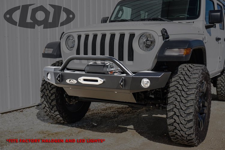 JFB1841 Signature-Series Mid Width Front Bumper w/No Guard Fits Select Jeep Wrangler JL/Gladiator JT [Black Powder Coat]