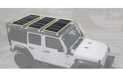 JFK0790 Destroyer Roof Rack Aluminum Floor Kit Fits Select Jeep Wrangler JK/JL [Black Powder Coated]
