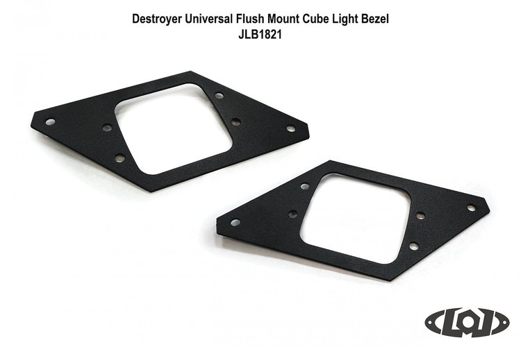 JLB1820 Destroyer Rear Light Bezel, Flush Mount Cube Lights Jeep Wrangler JL/JK/TJ/LJ/YJ/Gladiator JT; Ford Bronco [Bare]