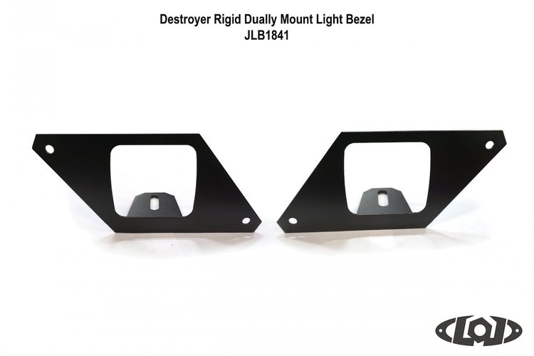JLB1840 Destroyer Rear Light Bezel, Rigid Pro-Series Dually Lights Jeep Wrangler JL/JK/TJ/LJ/YJ/Gladiator JT; Ford Bronco [Bare]