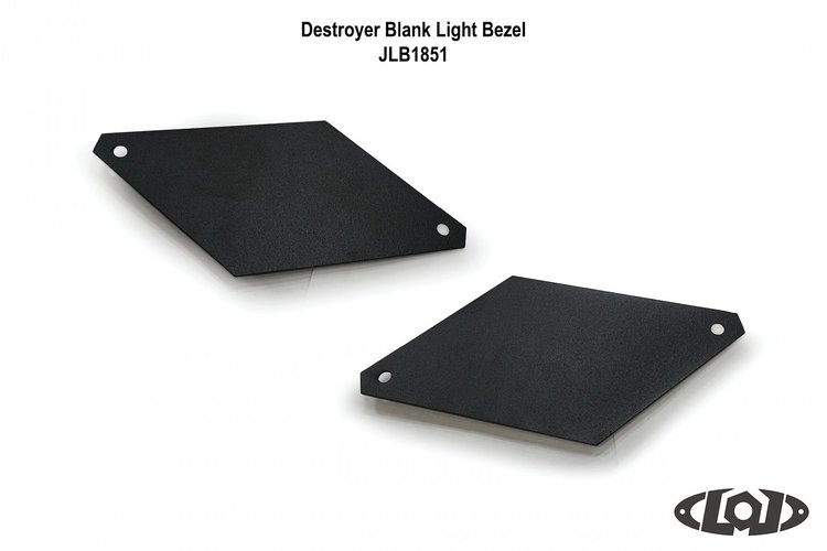 JLB1850 Destroyer Rear Light Bezel / Blank / No Light Select Jeep Wrangler JL/JK/TJ/LJ/YJ/Gladiator JT; Ford Bronco [Bare Steel]