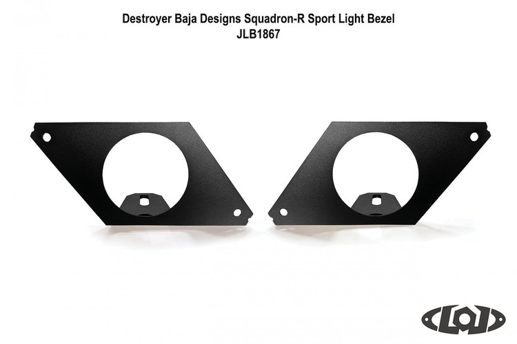 JLB1866 Destroyer Rear Light Bezel, Round Lights Jeep Wrangler JL/JK/TJ/LJ/YJ/Gladiator JT; Ford Bronco [Bare]