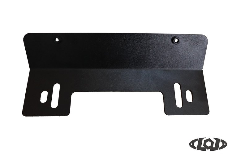 JLP0721 Signature-Series License Plate Front Bumper Under Mount Fits Select Jeep Wrangler JK/JL/Gladiator JT [Black Powder Coat]