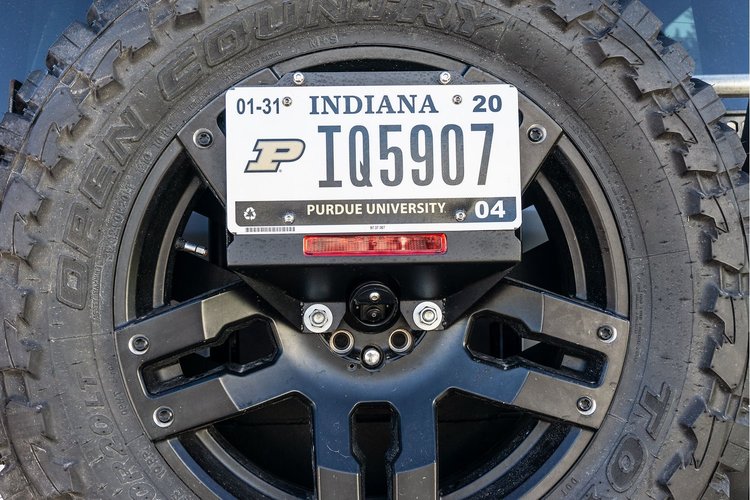 JLP1811 Destroyer Spare Tire License Plate Relocation Kit Fits Select Jeep Wrangler JL [Black Powder Coated]