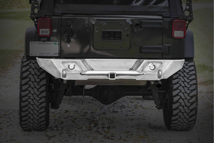 JRB0700 Destroyer Shorty Rear Bumper Only 2007-2017 Jeep Wrangler JK [Bare Steel]