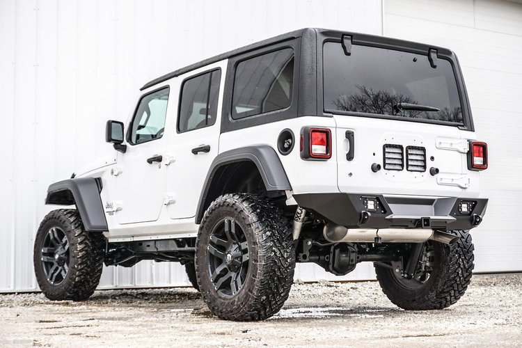 JRB1801 Destroyer Shorty Rear Bumper Only Fits Select Jeep Wrangler JL [Black Powder Coated]