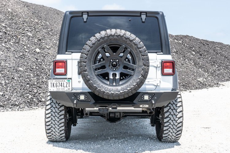 JRB1841 Destroyer Full Rear Bumper Only Fits Select Jeep Wrangler JL [Black Powder Coated]
