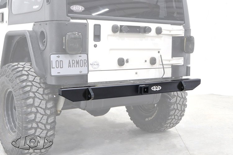 JRB9621 Expedition Rear Bumper Only 1987-2006 Jeep Wrangler TJ/LJ/YJ [Black Powder Coat]