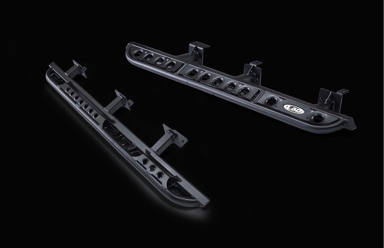 JRS0740 Signature-Series Frame Mounted 4-Door Rocksliders 2007-2017 Jeep Wrangler JK [Bare Steel]