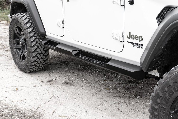 JRS1804 Destroyer 4-Door Rocksliders Fits Select Jeep Wrangler JL [Bare Steel]