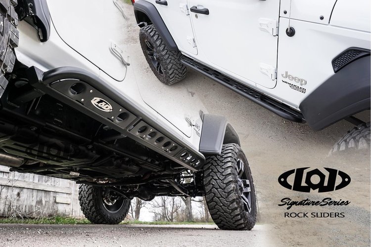 JRS1840 Signature-Series Frame Mounted 4-Door Rocksliders Fits Select Jeep Wrangler JL [Bare Steel]