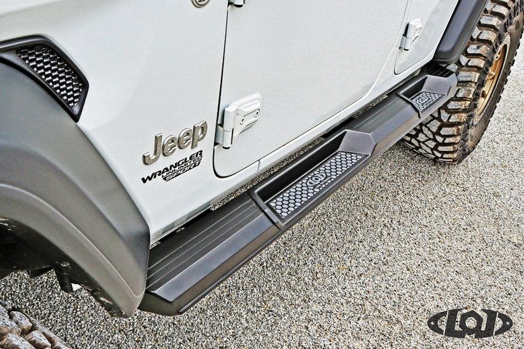 JRS1861 Armor Lite 4-Door Rocksliders Fits Select Jeep Wrangler JL [Black Powder Coated]