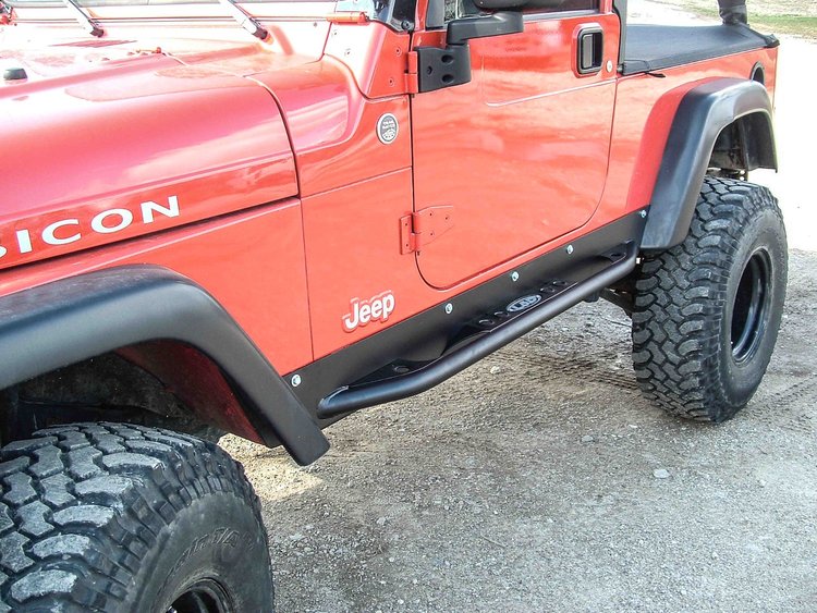 JRS9620 Signature-Series Rock Sliders 2004-2006 Jeep LJ Wrangler [Bare Steel]