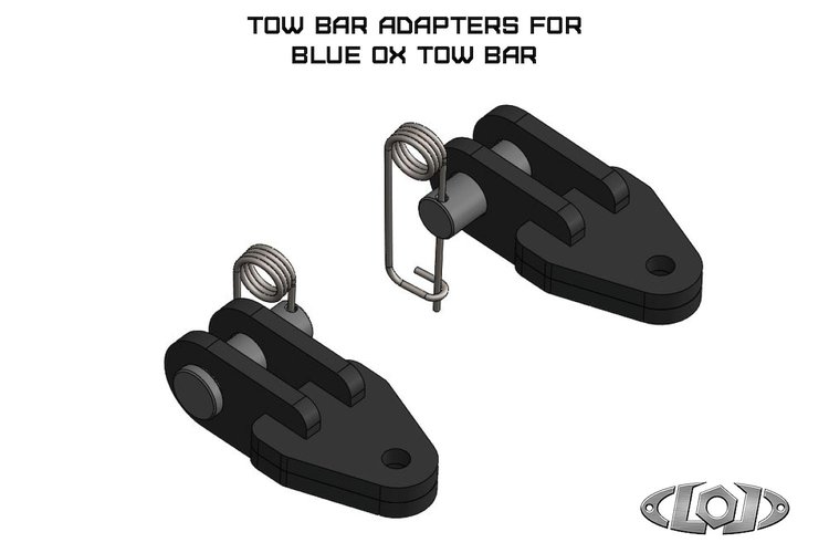 JTB0720 Tow Bar Adapters Fits Select Ford Bronco/Jeep Wrangler JL/JK/TJ/LJ/YJ/Gladiator JT [Black Powder Coat]