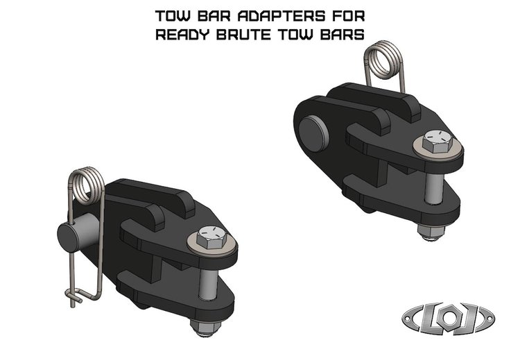 JTB0750 Tow Bar Adapters Fits Select Ford Bronco/Jeep Wrangler JL/JK/TJ/LJ/YJ/Gladiator JT [Black Powder Coat]