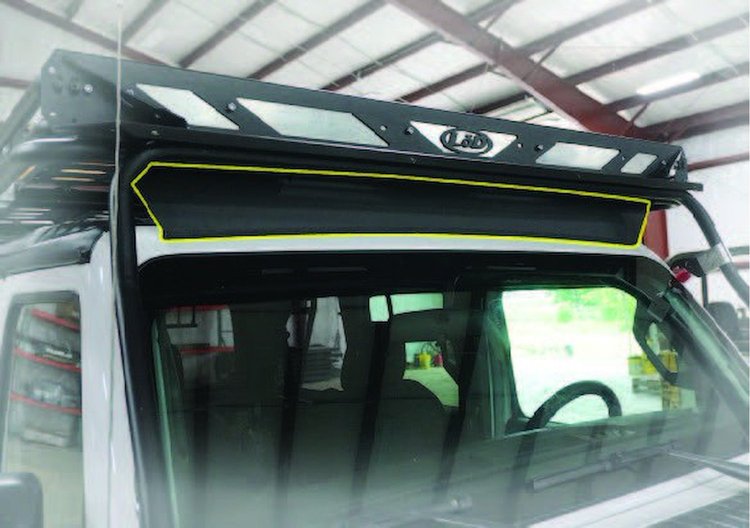 JWD0791 Destroyer Roof Rack Wind Deflector 2007-2017 Jeep Wrangler JK [Black Powder Coat]