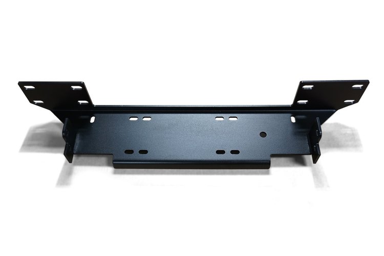 JWP0701 Signature-Series Winch Plate Fits Select Jeep Wrangler JK/JL/Gladiator JT [Black Powder Coat]