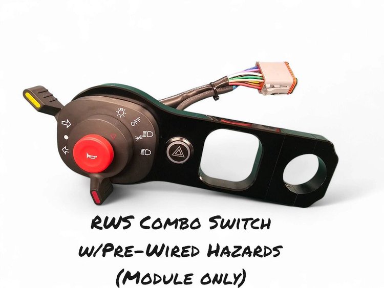 HDTURN-SW-1.25COL HD Billet Combo Turn Signal Switch Column Mount [1.00-1.25 in., 3-Position Clocking]