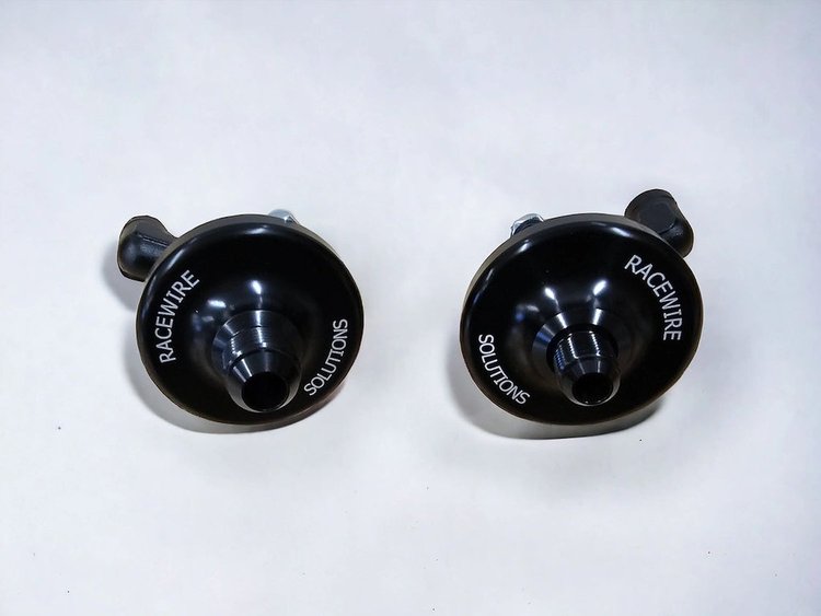 RWS-NOS-6AN 6AN Billet Nitrous Firewall Pass-Thru Bulkhead [Black Anodized, NPT Port]
