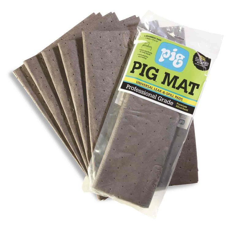 Universal Light-Weight Absorbent Mat Pads [Package of 5]