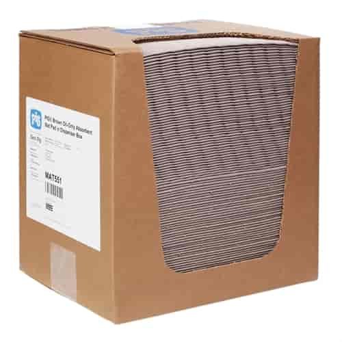 Water-Repellent Oil-Absorbent Heavy-Weight Mat Pads [Dispenser Box of 100]