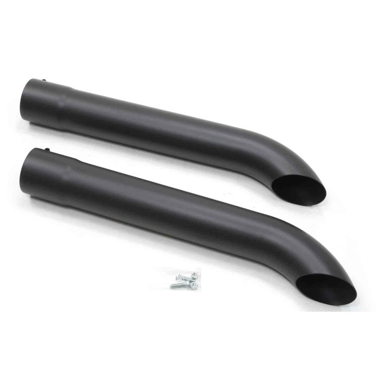 Patriot Exhaust H3819-B Side Tubes 26" Turnout Hi-Temp Black Coating
