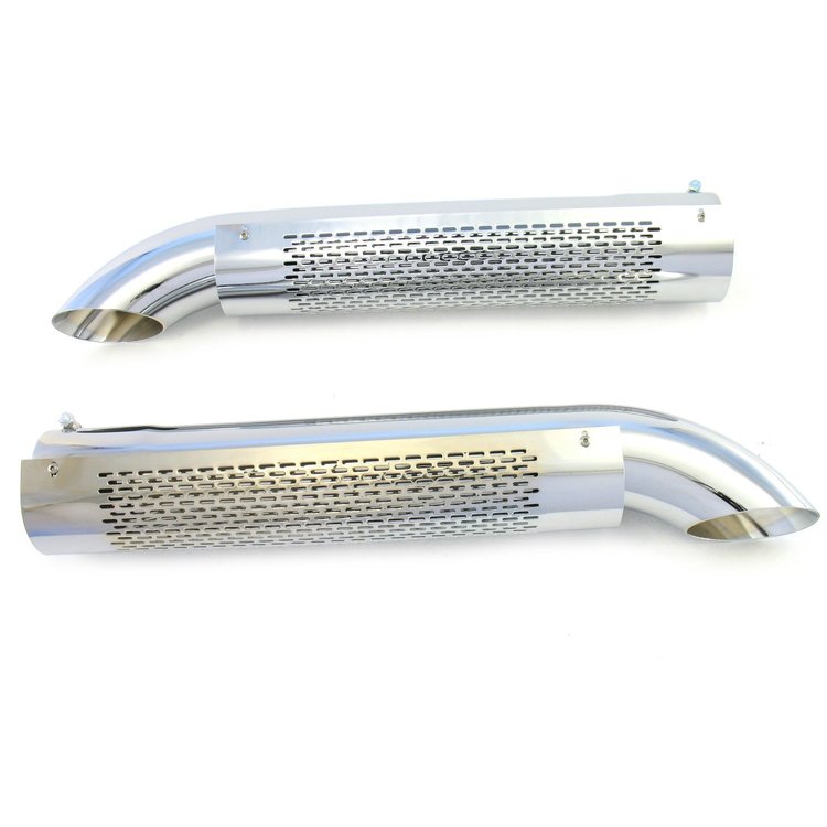 H3824 Shielded Side Tube Turnouts with Muffler [Chrome]