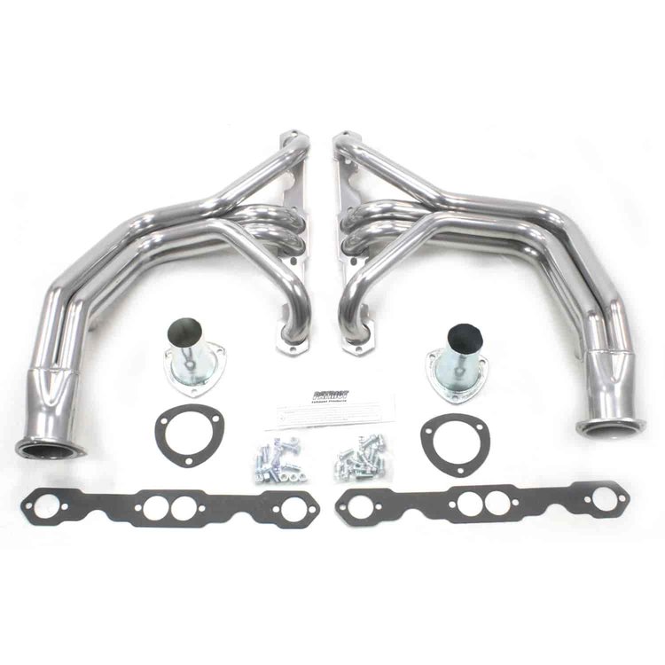 265-400 Small Block Header Chevy Engine on Ford Chassis Metallic Ceramic Coated