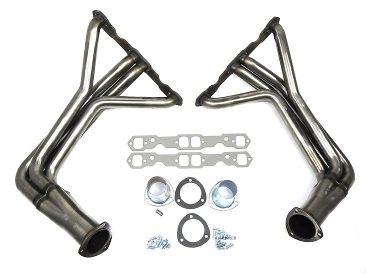 HEADER Chevy chrome