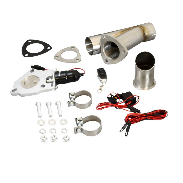 Single 2.500 in. Electric Cutout System w/Remote