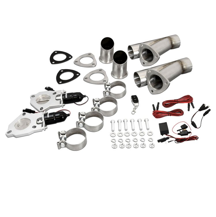 Dual 2.500 in. Electric Cutout System w/Remote