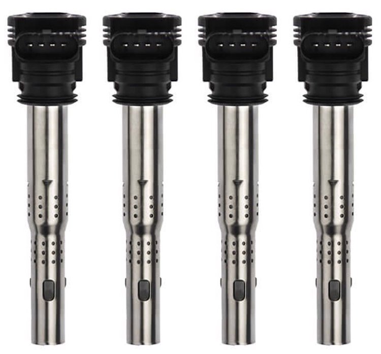 M5015-4 MOD High-Performance Coil Multi-Pack Fits Select Audi/Volkswagen Models [Black Coil Top]