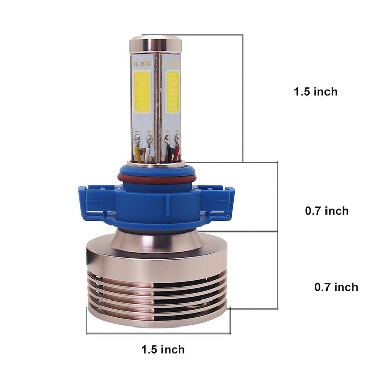 5202LED4S 5202 4-Sided Plug-N-Play LED HeadLight Kit, 2,500 LUX, 6,000 Lumens, w/ OEM Kelvin Color