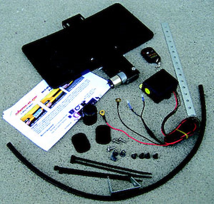 HIDE-A-WAY-MOTOR Motorized Hide-A-Way License Plate Holder, w/ Push Button Remote