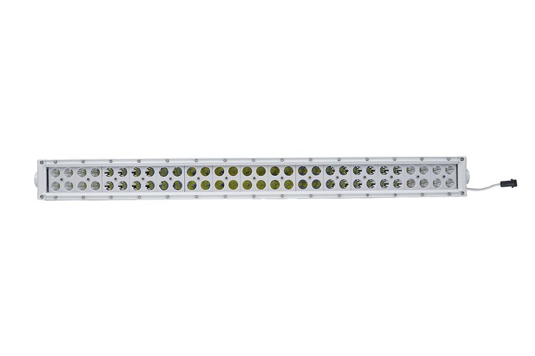 MS180WW-WA 32.5 in. Marine-Grade Wrap-Around White Shell Dual Row Light Bar, w/ 180W - 60 x 3W High Intensity LEDs