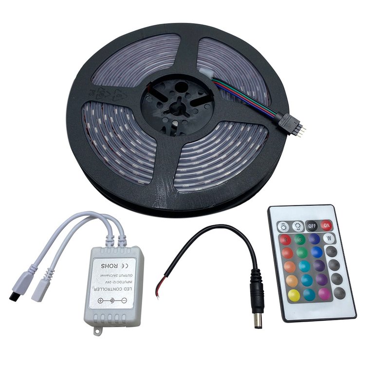 MS24FTWSTRIP-RGB RGB Multi-Color 24 ft. Flexible Strip Light, w/ Clear Waterproof Sleeve IP67