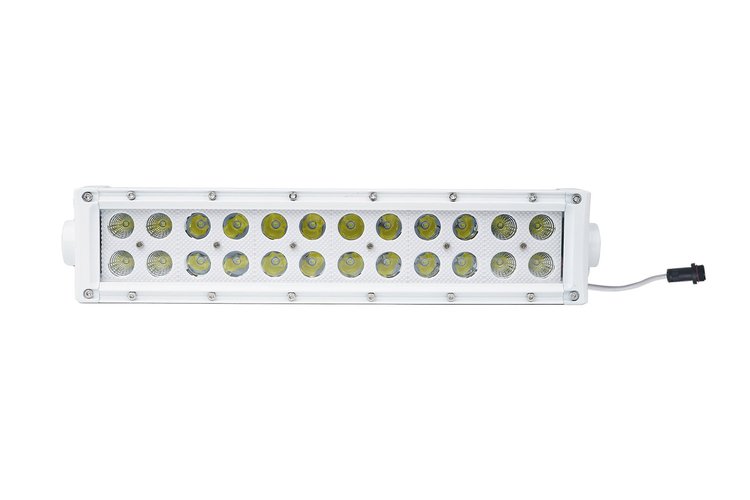 MS72WWDS 14.25 in. Marine-Grade Dual Row Straight Light Bar, w/ 72W - 24 x 3W High Intensity LEDs