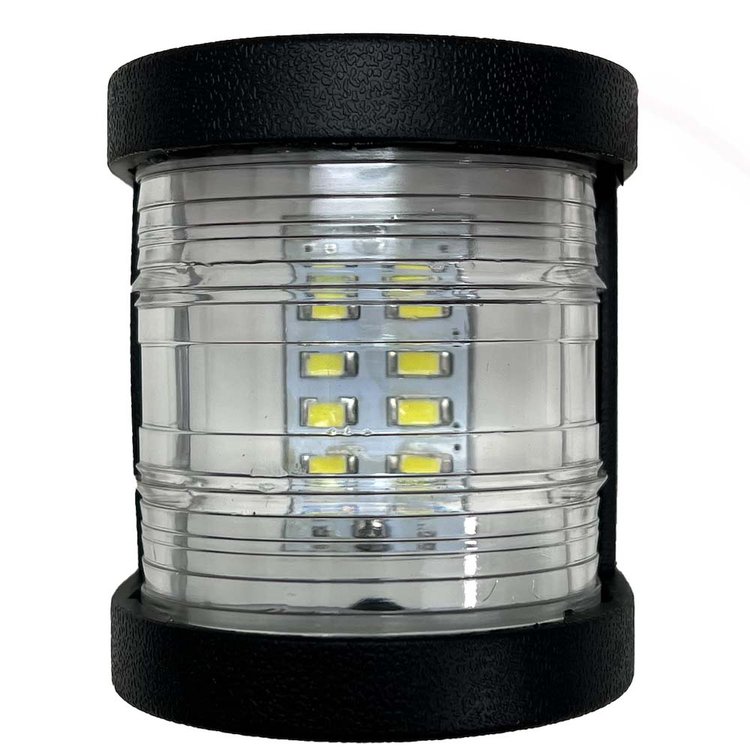 MSMH12BSW 12 V-24V Marine WHITE LED Mast or Stern Light, w/ Black Shell Marine Sport Lighting