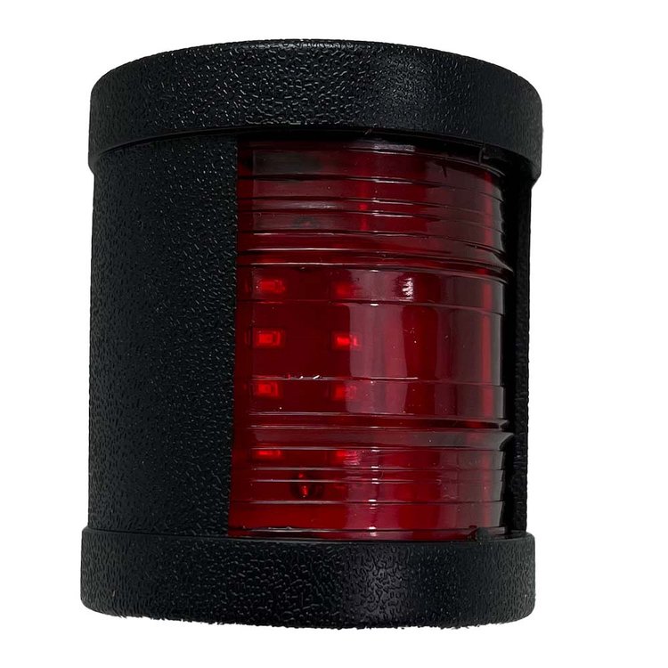 MSSL12BSR 12 V-24V Marine RED LED Port Side Light, w/ Black Shell Marine Sport Lighting