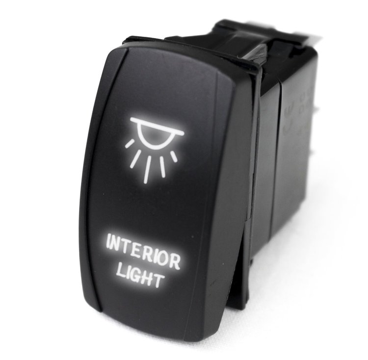 MSTLS06W Marine Sport LED Rocker Switch, w/ White LED Radiance, Interior Lights