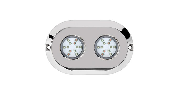 MSUWL120RGB HydroBLAST 2-POD Underwater 120 W LED Lighting System, Marine 316 Stainless Steel, RGB Multi-Color