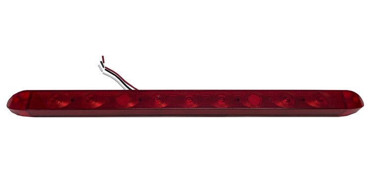 RS-17-RED 17 in. Screw Mount High-Powered 9-LED Tail/Brake Light, RED Outer Lens, w/ RED LED Diodes