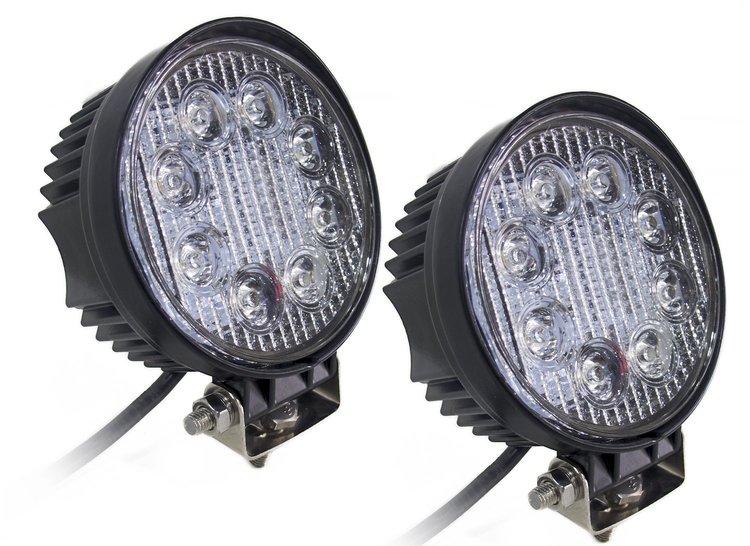 RS-24W-R-2 Street-Series 4 in. Round LED Work Spot Light, 24W/1,560LM, Pair