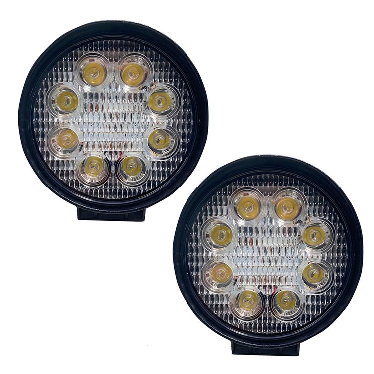 RS-27W-R-2 Street-Series 4 in. Round High-Powered LED, 27W / 1755LM, Pair