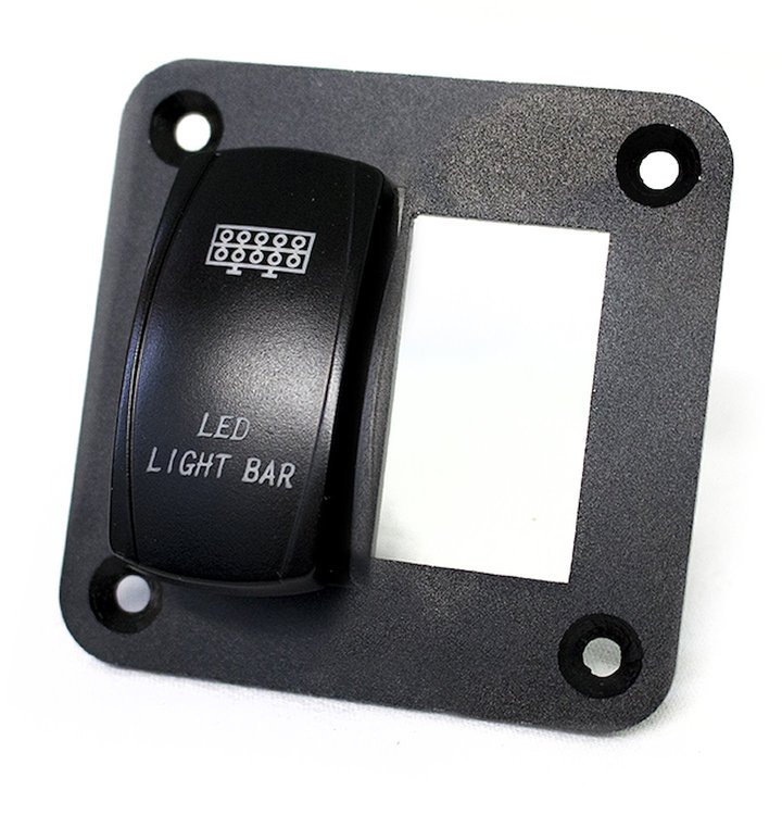 RS2PRS Aluminum Rocker Switch Mounting Panel, Fits 2 Rocker Switches