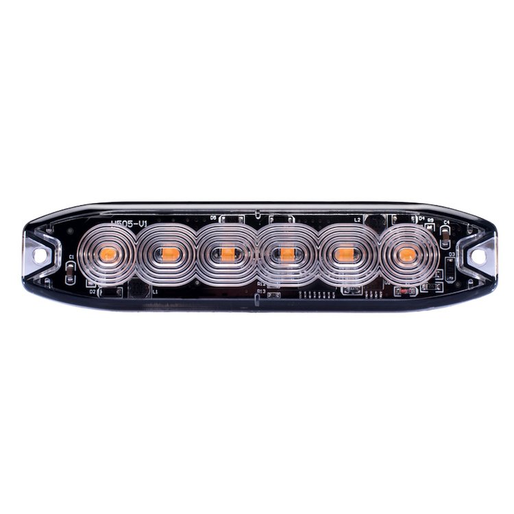 RS3020CSP WHITE-AMBER Strobe Pro-Series 6-LED Ultra thin-Style marker strobes, w/stylish Clear Lens Face